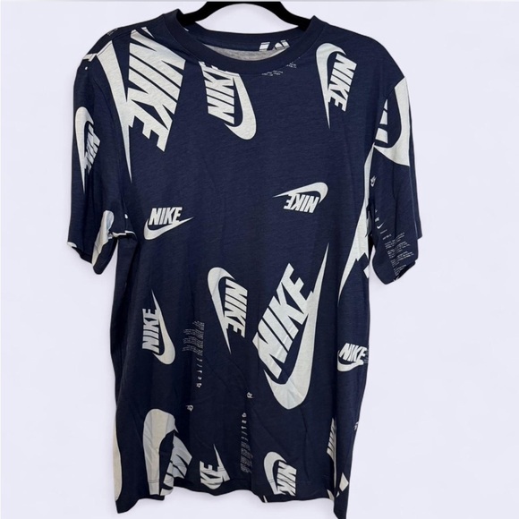 Nike Other - Nike Men's Blue and White Logo T-Shirt Size Medium